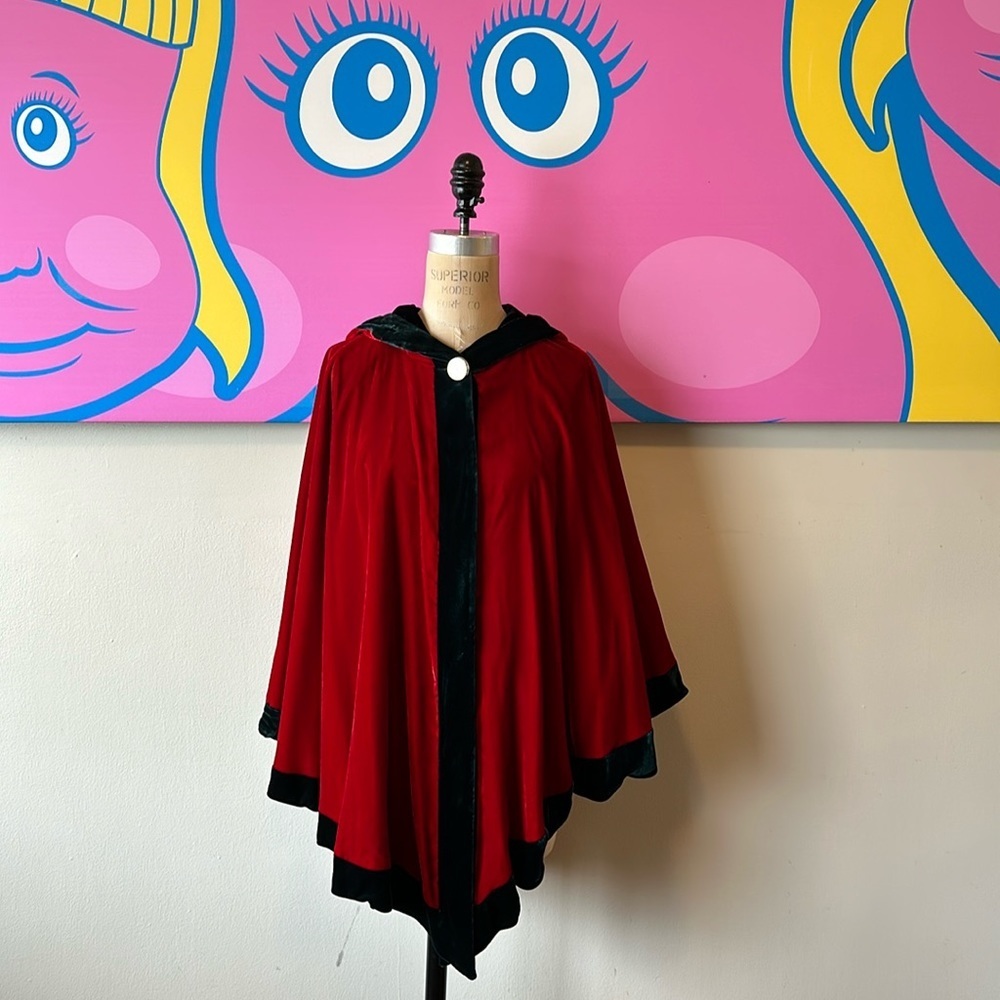 Moschino Couture Red Velvet Cape